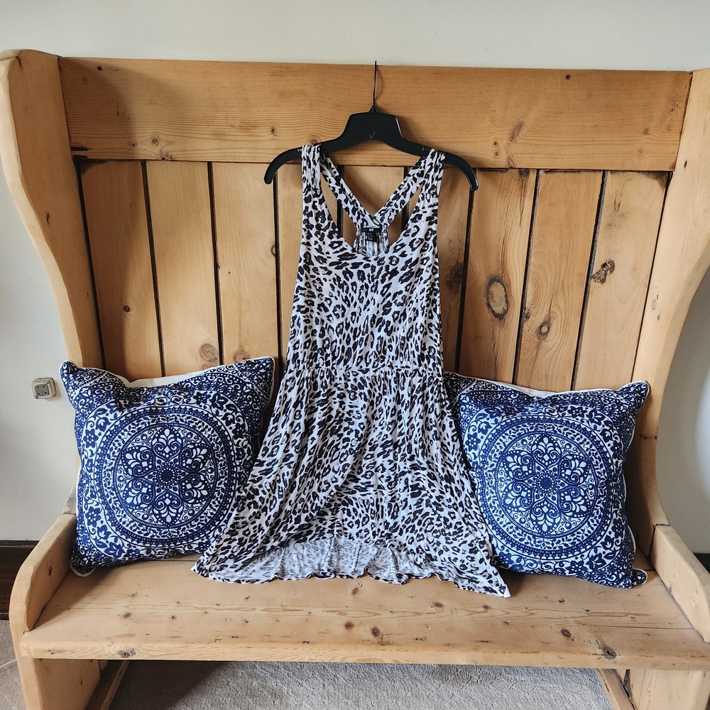H&M Black and White Animal Print Dress